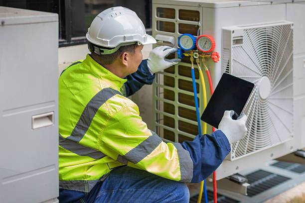 Professional Air Duct Cleaning technician working in Hope, RI